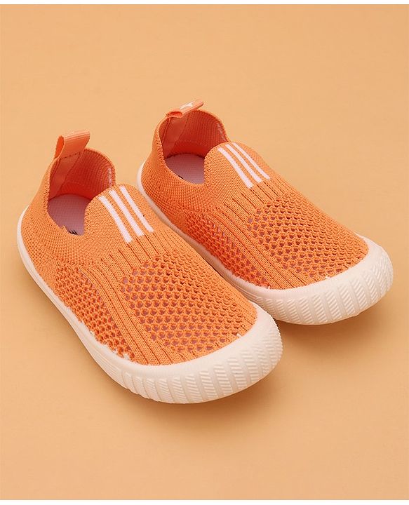 Cute Walk by Babyhug Slip On Striped Design Casual Shoes - Black