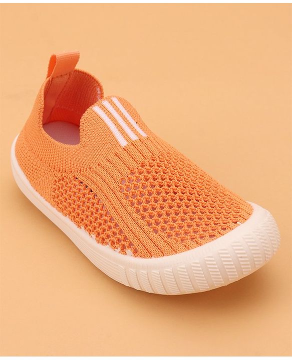 Cute Walk by Babyhug Slip On Striped Design Casual Shoes - Black