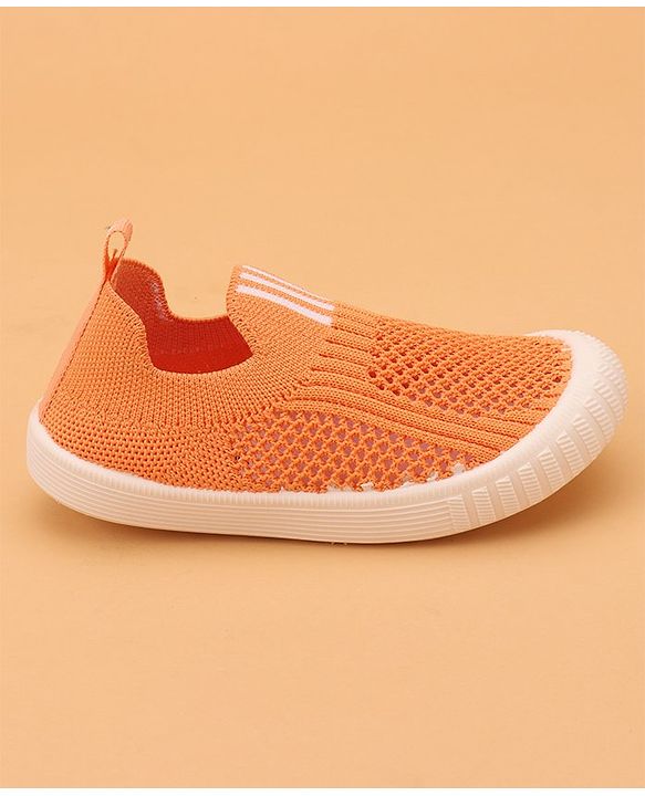 Cute Walk by Babyhug Slip On Striped Design Casual Shoes - Black