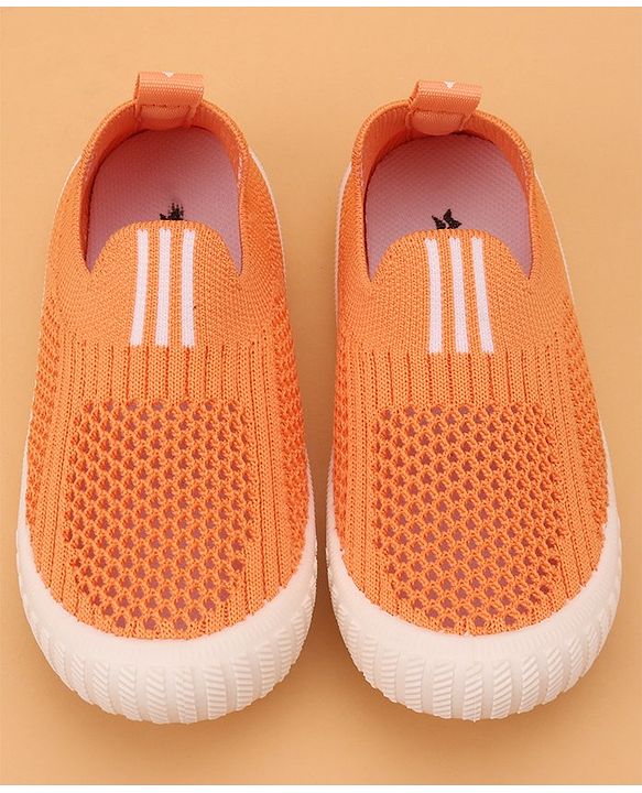 Cute Walk by Babyhug Slip On Striped Design Casual Shoes - Black