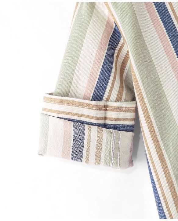 Babyhug Cotton corduroy Woven Full Sleeves Checks Shirt - Green & White