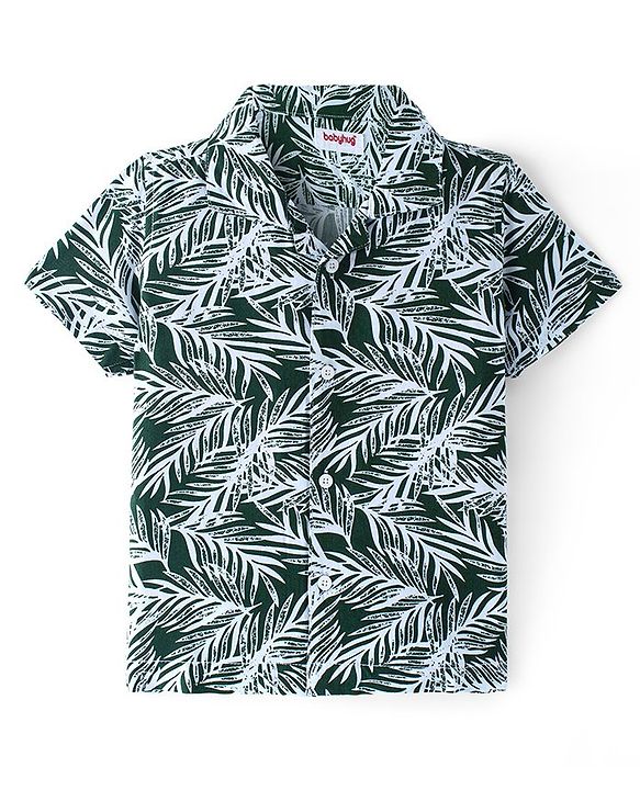 Babyhug Cotton Viscose Woven Half Sleeves Resort Colla