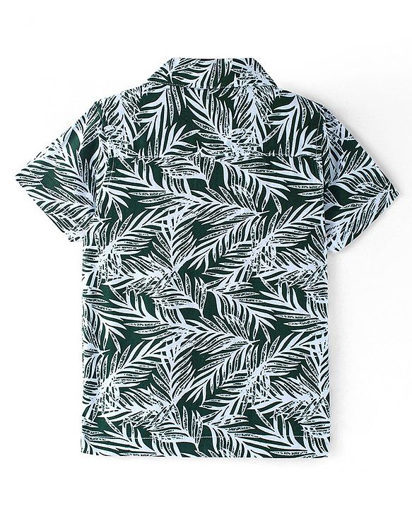 Babyhug Cotton Viscose Woven Half Sleeves Resort Colla