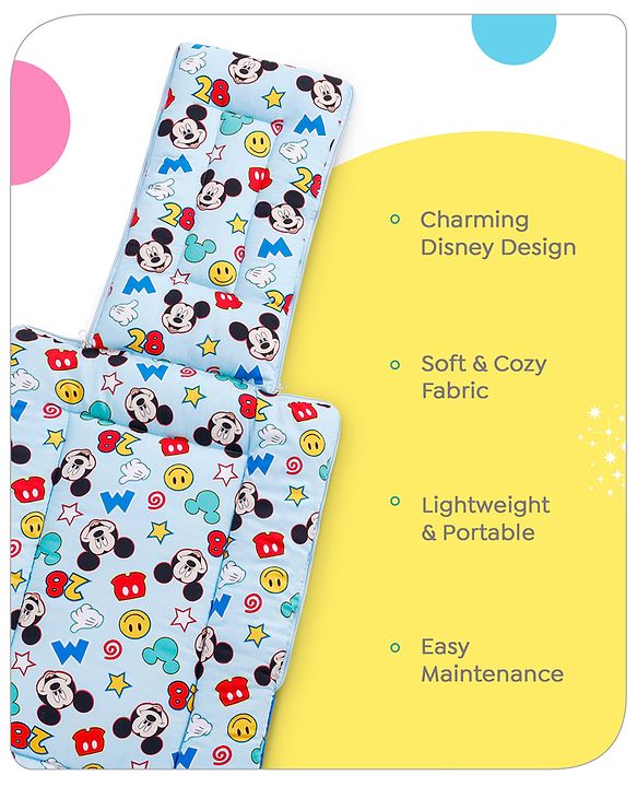 Babyhug Disney Sleeping Bag Smiley Mickey Mouse Print - Blue
