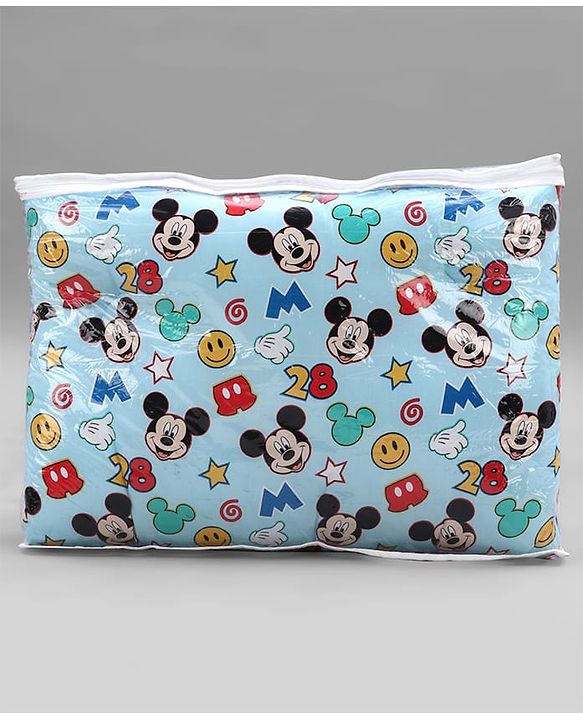 Babyhug Disney Bedding Set Smiley Mickey Mouse Print - Blue