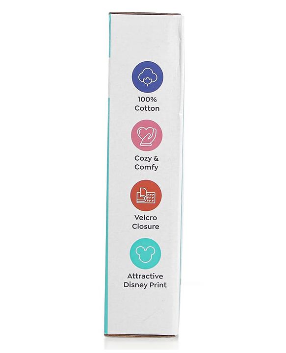 Babyhug Disney Swaddle Cool Mickey Print Set of 2 - Blue & White