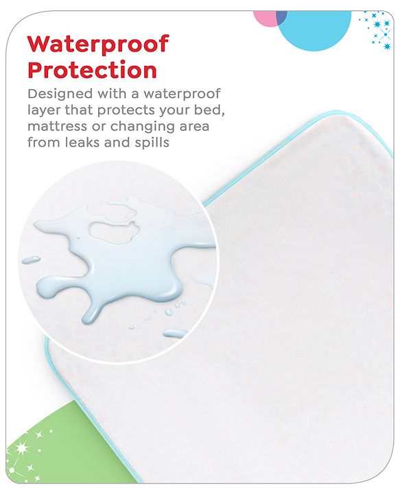 Babyhug Disney Diaper Changing Mat and Bed Protector Cool Mickey Print-  Blue