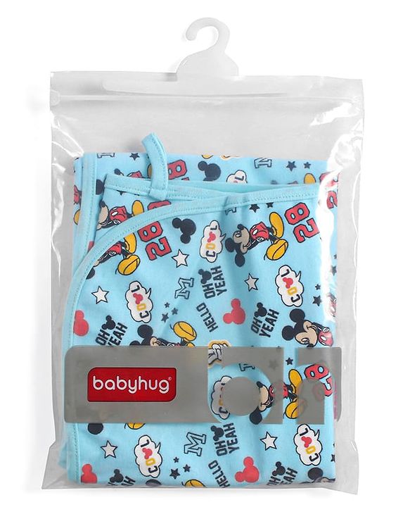 Babyhug Disney Diaper Changing Mat and Bed Protector Cool Mickey Print-  Blue