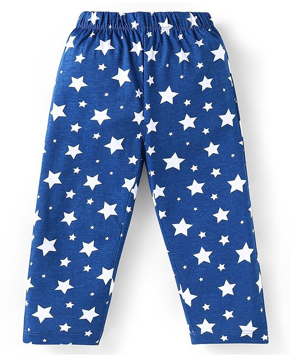 Babyhug Disney Single Jersey Knit Full Sleeves Front Open Night Suit With 101 Dalmatians Graphics - Navy