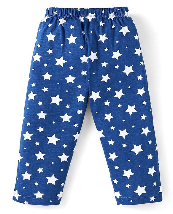 Babyhug Disney Single Jersey Knit Full Sleeves Front Open Night Suit With 101 Dalmatians Graphics - Navy