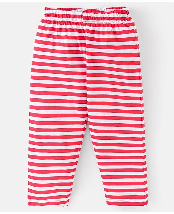 Babyhug Disney Cotton Knit Full Sleeves Front Open Night Suit with 101 Dalmatains Print - Red