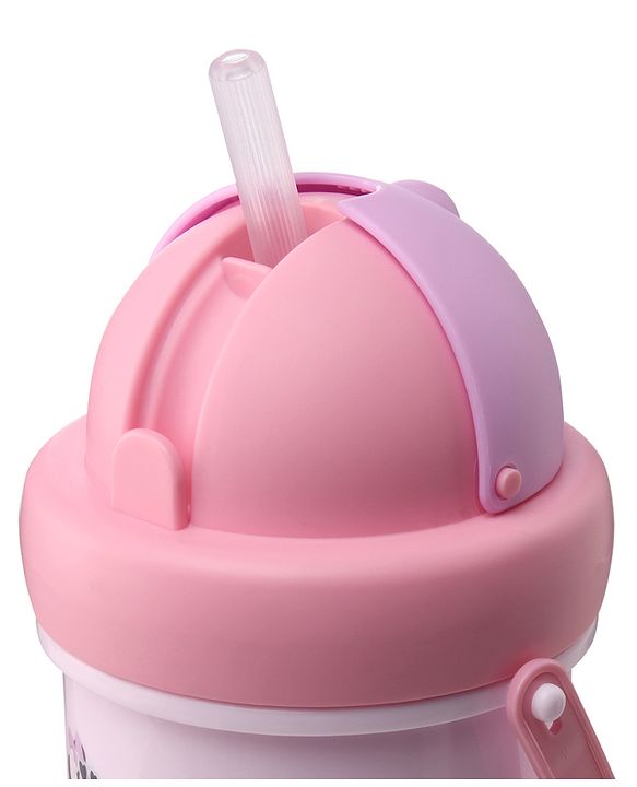 Babyhug Disney Mickey Mouse Print Straw Sipper With Snack Container Blue - 300 ml