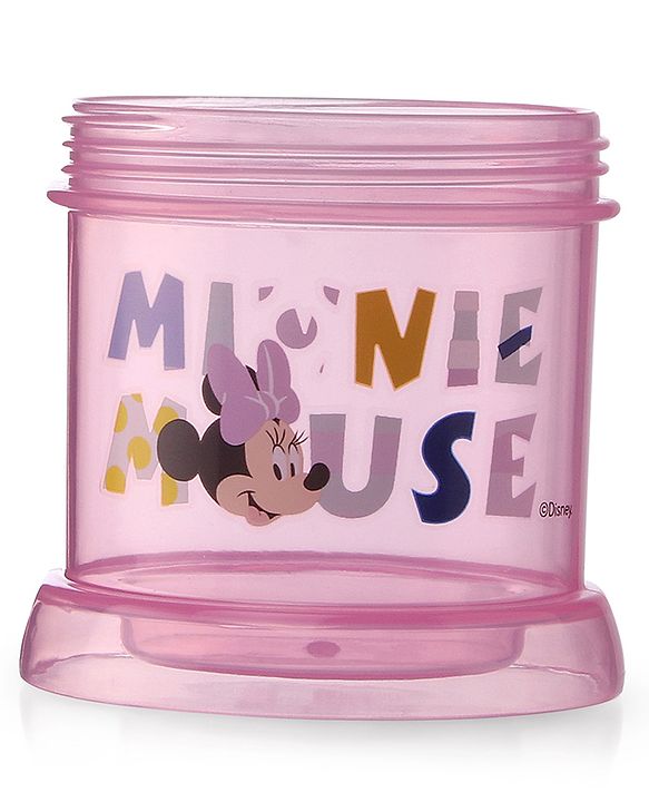 Babyhug Disney Mickey Mouse Print Straw Sipper With Snack Container Blue - 300 ml