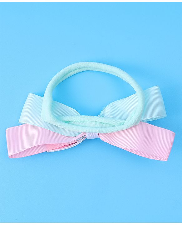 Babyhug Bow & Heart Motifs Headbands - Multicolor