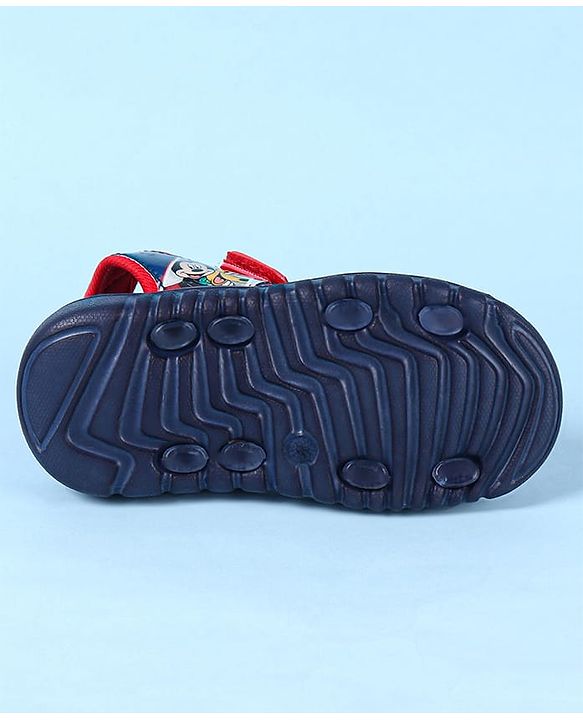 Cute Walk by Babyhug Disney Velcro Closure Sandals with Mickey Mouse Print - Navy Blue