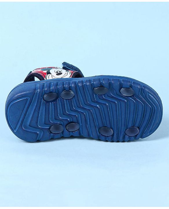 Cute Walk by Babyhug Disney Velcro Closure Sandals with Mickey Mouse Print - Navy Blue
