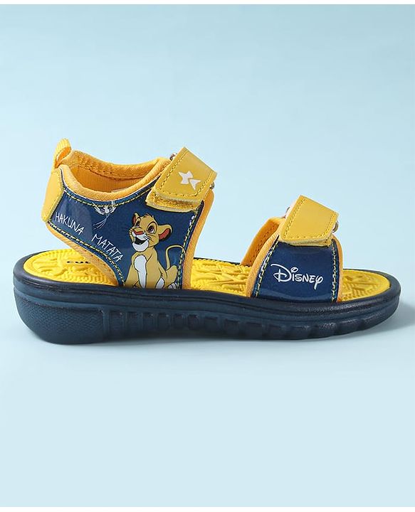 Cute Walk by Babyhug Disney Sandals with Velcro Closure Lion King Print -  Yellow