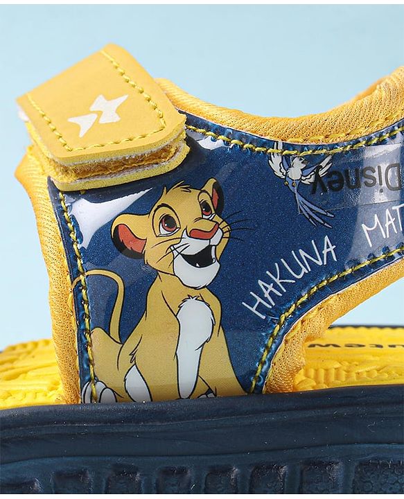 Cute Walk by Babyhug Disney Sandals with Velcro Closure Lion King Print -  Yellow
