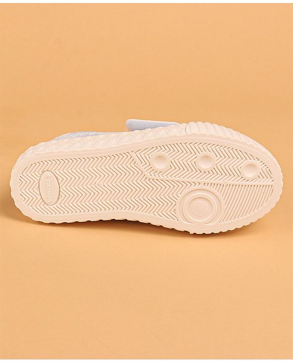 Cute Walk by Babyhug Lacy Slip-on Casual Shoes with Velcro Closure - Blue