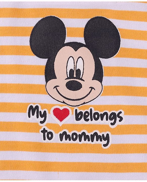 Babyhug Disney Cotton Interlock Kint Wash Cloth with Mickey Mouse Graphics L 28 x H 28 cm Pack Of 3 - White & Blue