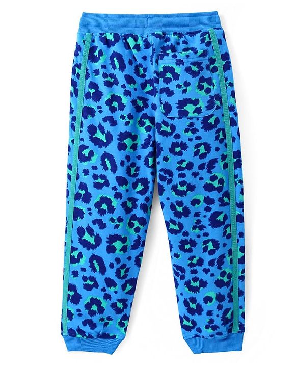 Pine Kids Cotton Knit Full Sleeves Hooded Sweatshirt & Joggers Set with  Print - Blue