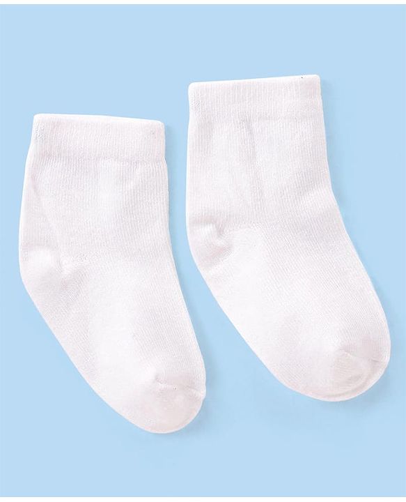 Cute Walk by Babyhug Anti-bacterial Ankle Length Socks Pack of 5 - White
