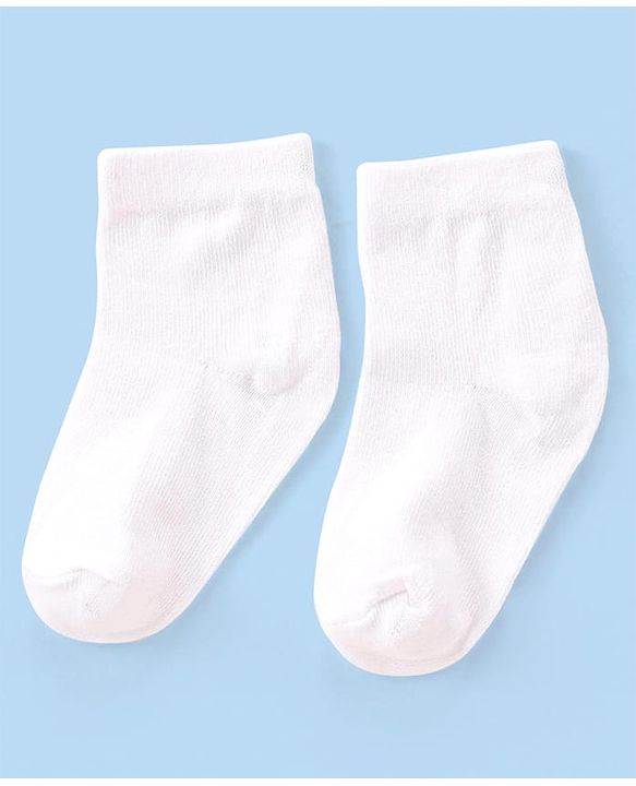 Cute Walk by Babyhug Anti-bacterial Ankle Length Socks Pack of 5 - White