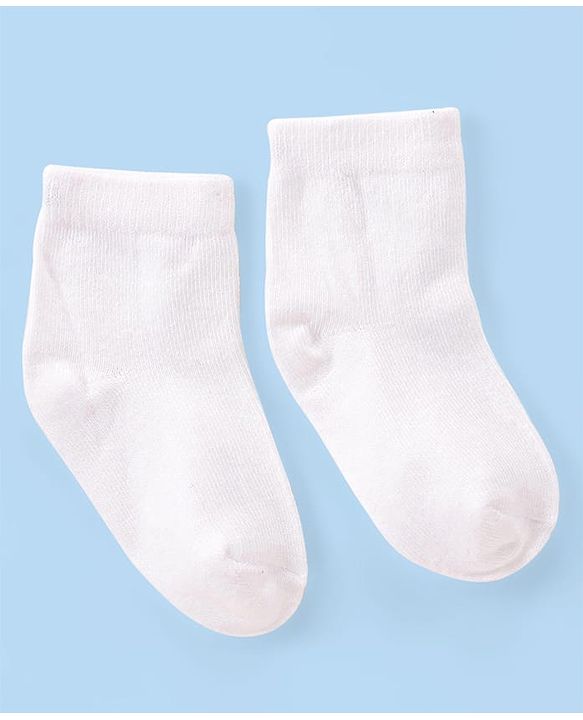 Cute Walk by Babyhug Anti-bacterial Ankle Length Socks Pack of 5 - White