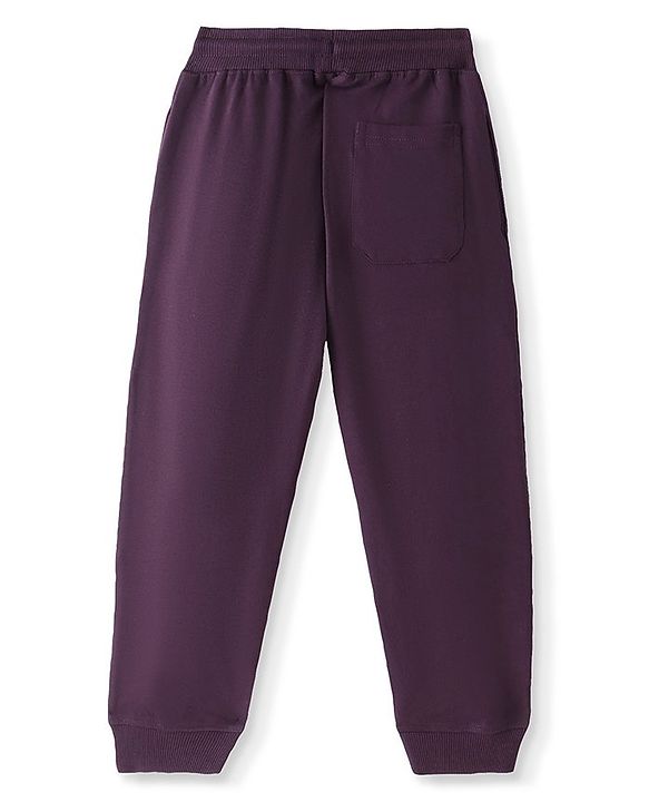 Pine Kids Full Length Lounge Pants With Text Print - Wine