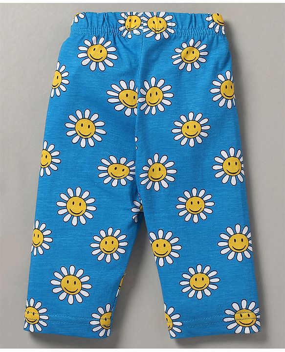 Babyhug Cotton Woven Full Sleeves Night Suit Dino Print - Blue