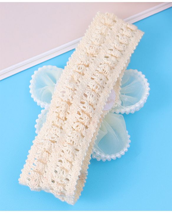 Babyhug Flower & Bead Applique Headband - Beige