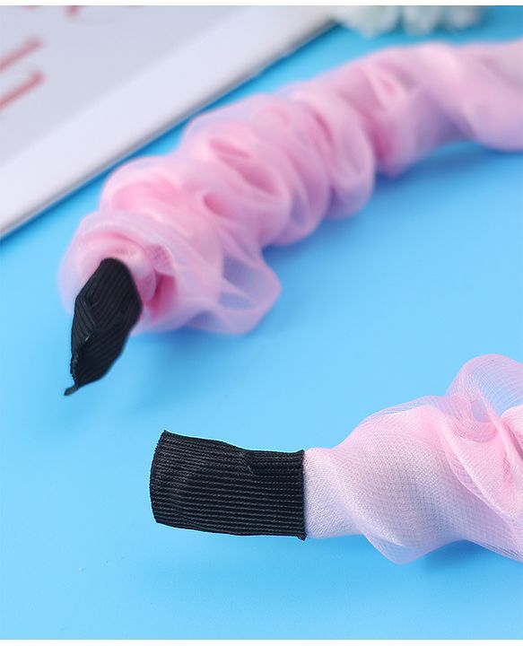 Pine Kids Free Size Hair Band With Rhinestone Detailing - Pink