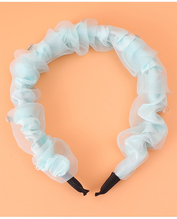 Pine Kids Free Size Hair Band With Rhinestone Detailing - Light Blue