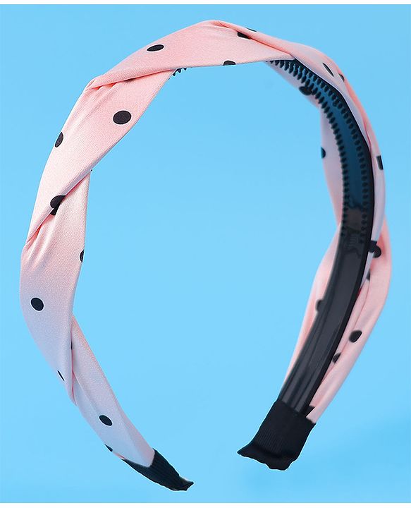 Pine Kids Hair Band with Polka Dot Print Free Size - Pink