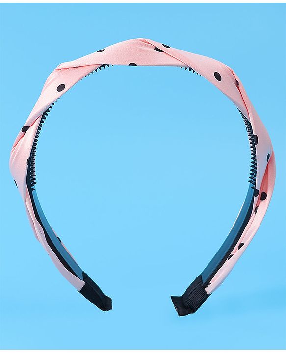 Pine Kids Hair Band with Polka Dot Print Free Size - Pink