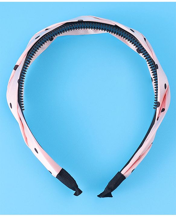 Pine Kids Hair Band with Polka Dot Print Free Size - Pink