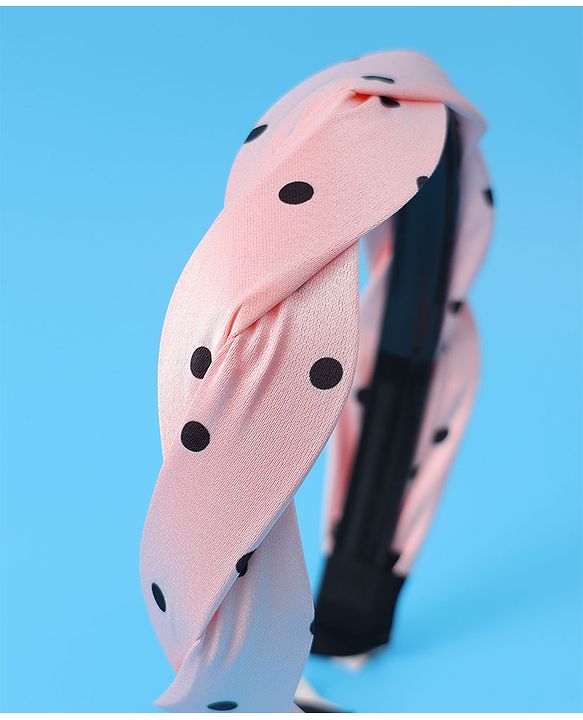 Pine Kids Hair Band with Polka Dot Print Free Size - Pink