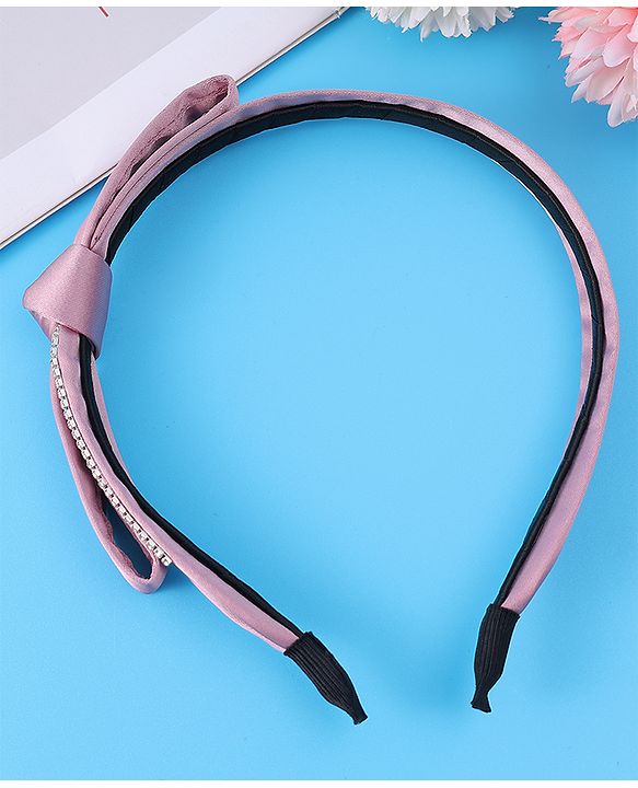 Pine Kids Hair Band with Bow Free Size - Pink