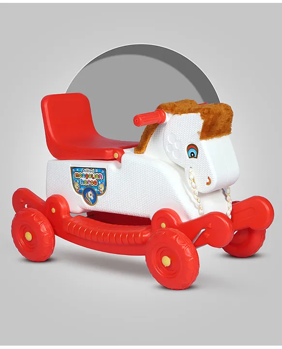 Toy Plus Mangolian Baby Push Ride On and Rocker Red White Online