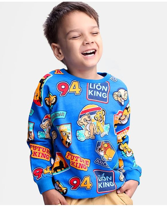 Babyhug 100% Cotton Knit Full Sleeves Sweatshirt With Rainbow Graphics - Red