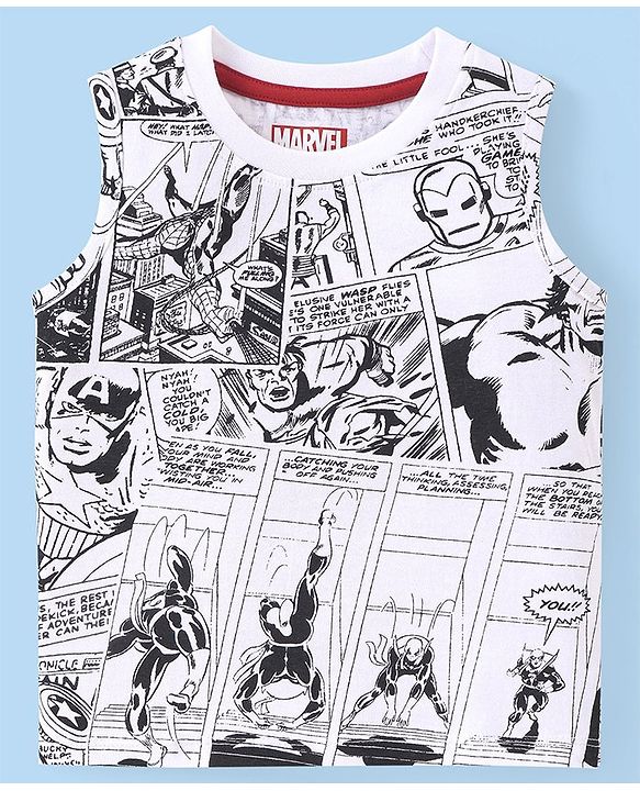 Babyhug Marvel Single Jersey Cotton Knit Full Sleeves Spider-man Graphics and Pocket Detailing Shirt With T-shirt - Red