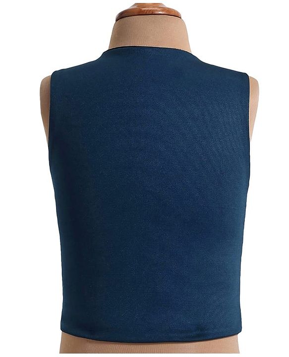 Babyhug Woven Full Sleeves Solid Colour 4 Piece Party Suit - Navy Blue