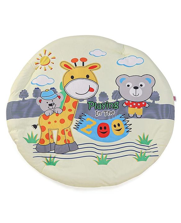 Babyhug Play Gym with Hanging Toys|Elephant on Air Balloon Theme Soft Activity Play Mat|Portable & Easy to Carry with Detachable Toys|2+ Months|Motor Skill Development |Ideal for gifting|BIS