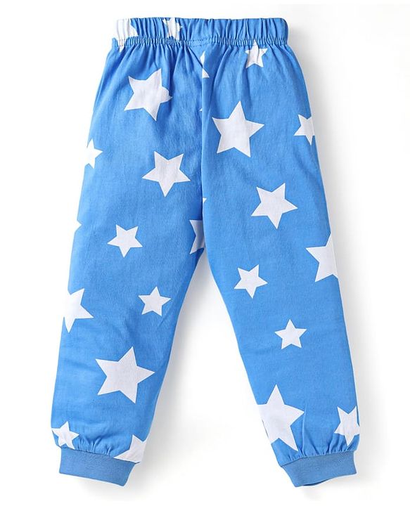 Babyhug Cotton Knit Full Sleeves Night Suit with Dino Print - Red & Blue