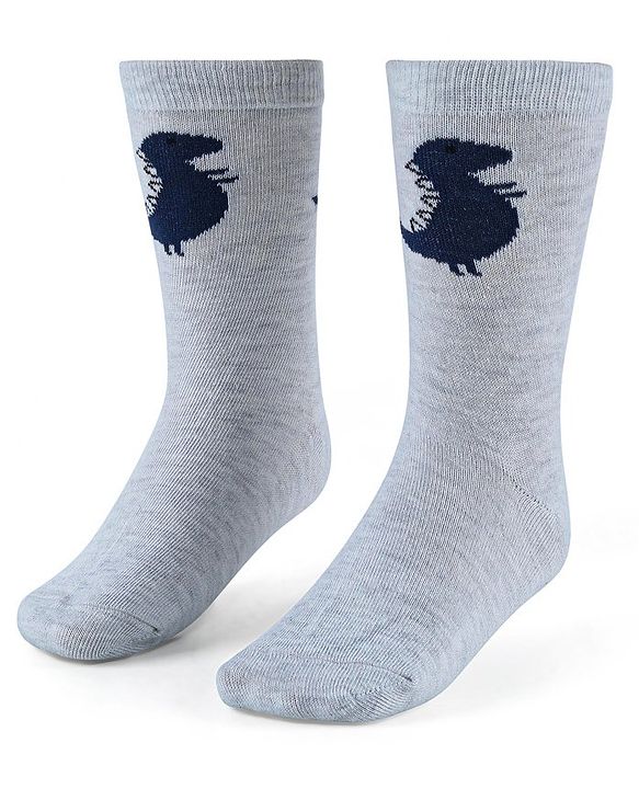 Cute Walk by Babyhug Anti-Bacterial Ankle Length Socks with Stripes & Lion Design Pack of 5 - Blue