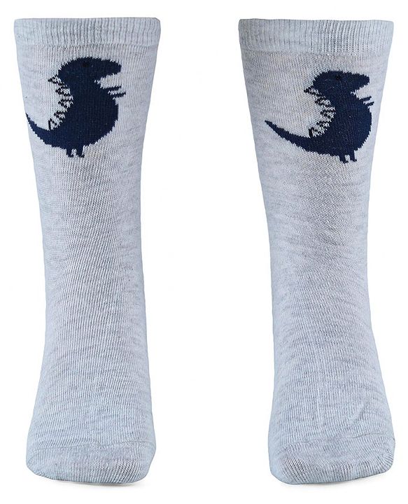 Cute Walk by Babyhug Anti-Bacterial Ankle Length Socks with Stripes & Lion Design Pack of 5 - Blue
