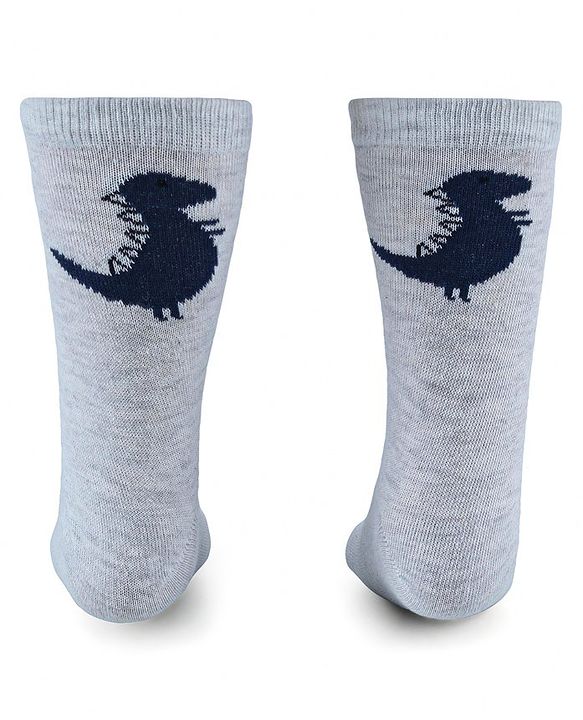 Cute Walk by Babyhug Anti-Bacterial Ankle Length Socks with Stripes & Lion Design Pack of 5 - Blue
