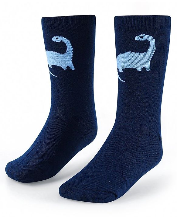 Cute Walk by Babyhug Anti-Bacterial Ankle Length Socks with Stripes & Lion Design Pack of 5 - Blue