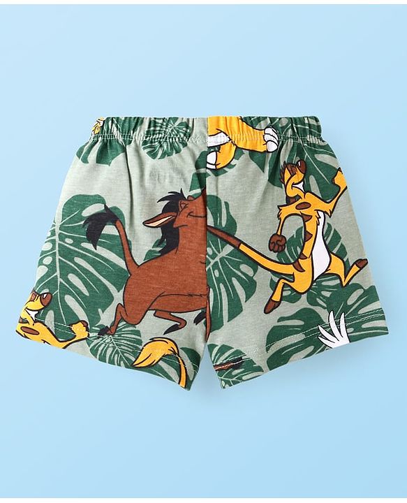 Babyhug Disney Lycra Knit Briefs with The Lion King Graphics Pack Of 3 - Yellow Grey & Olive Green