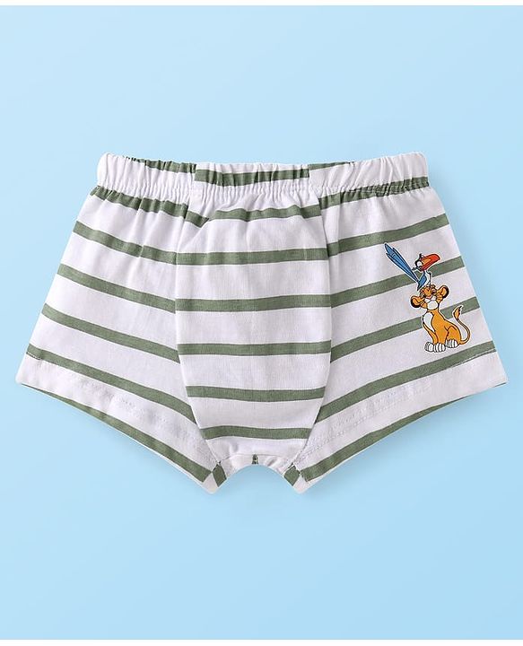 Babyhug Disney Lycra Knit Briefs with The Lion King Graphics Pack Of 3 - Yellow Grey & Olive Green